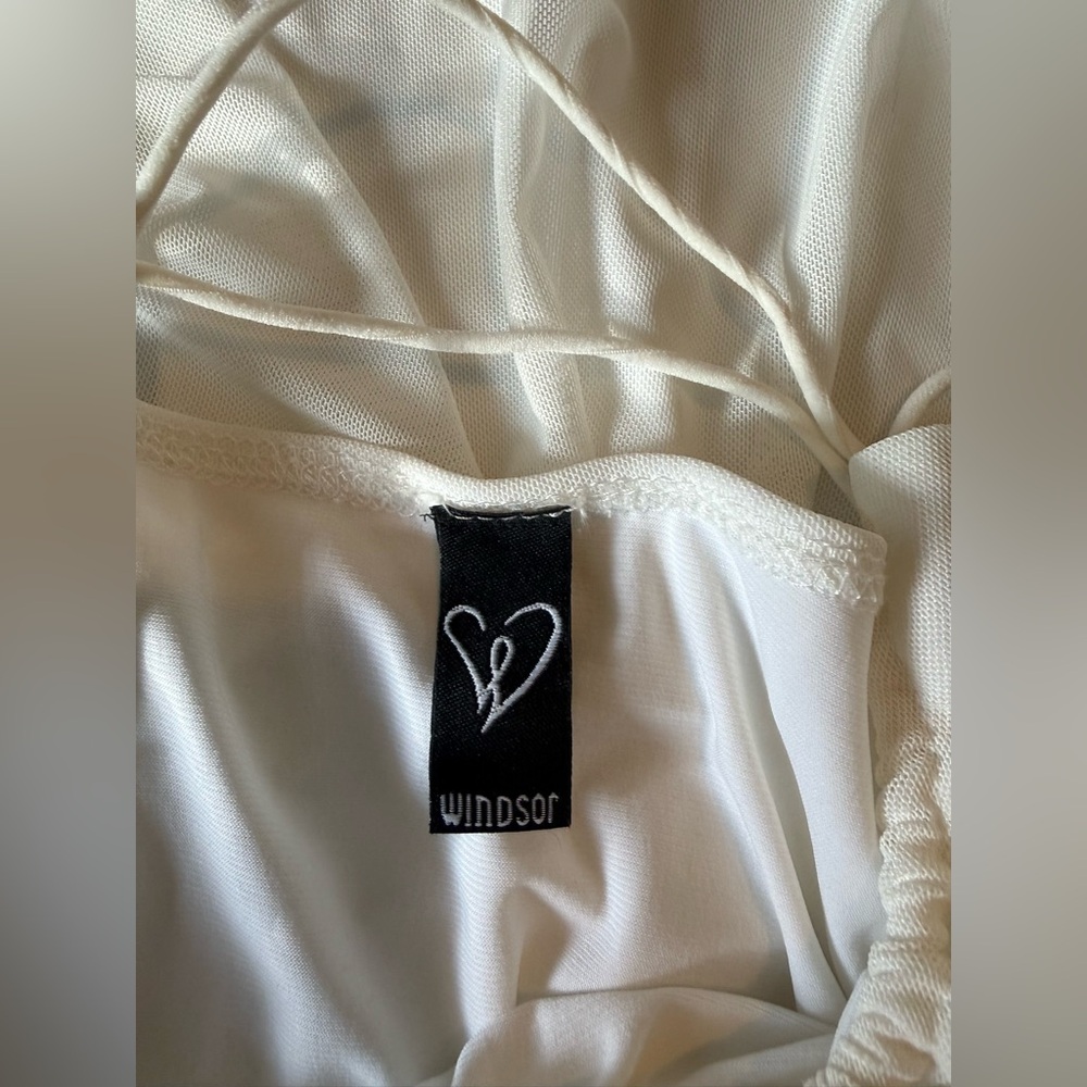 Windsor White Ruched Dress - Picture 3 of 3